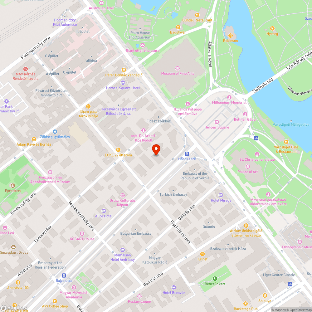 Andrássy úton elhagyott jármű bejelentés helye