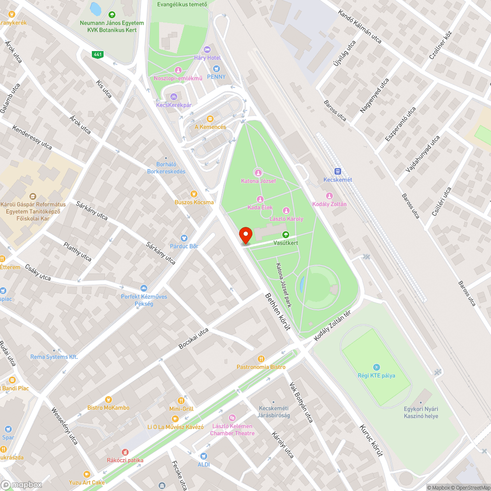 Üres fahely bejelentés helye