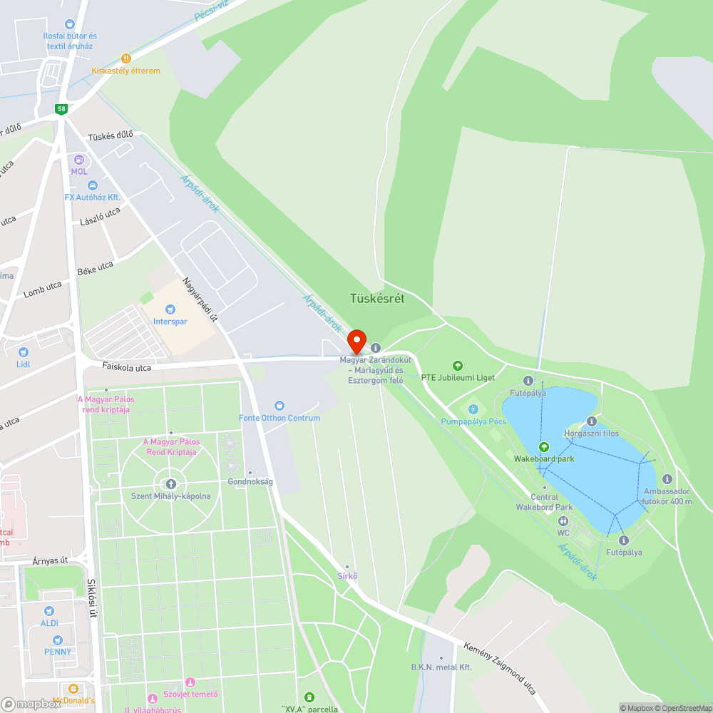 A vízszolgáltató nem állította helyre az útburkolatot bejelentés helye