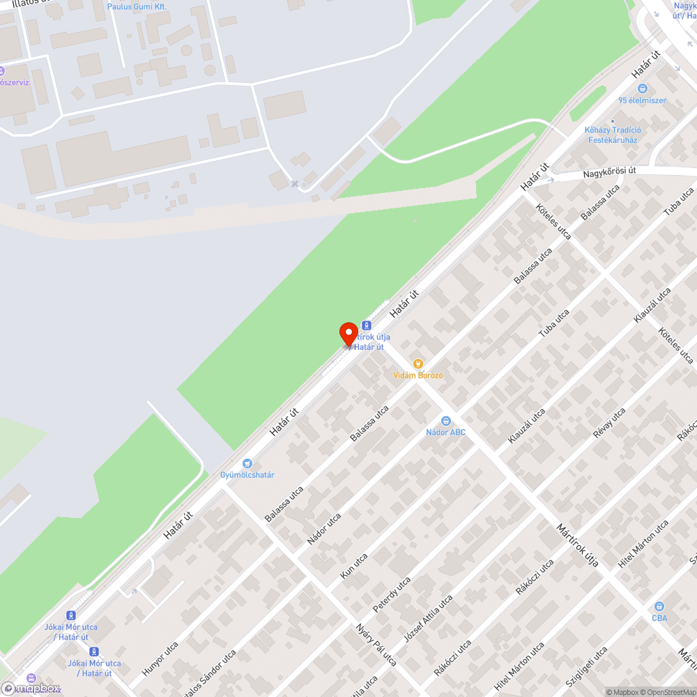 Hibás vízelvezetés a Határ úton bejelentés helye