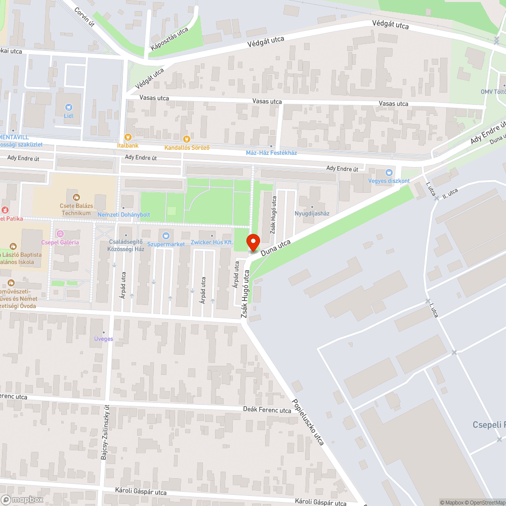 Életveszélyes kátyú bejelentés helye