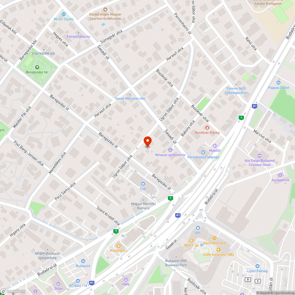 Ugron Gábor járdára lógó kábel bejelentés helye