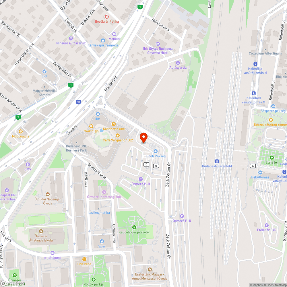 Kelenföld 8E buszmegálló 1x1 méter bejelentés helye