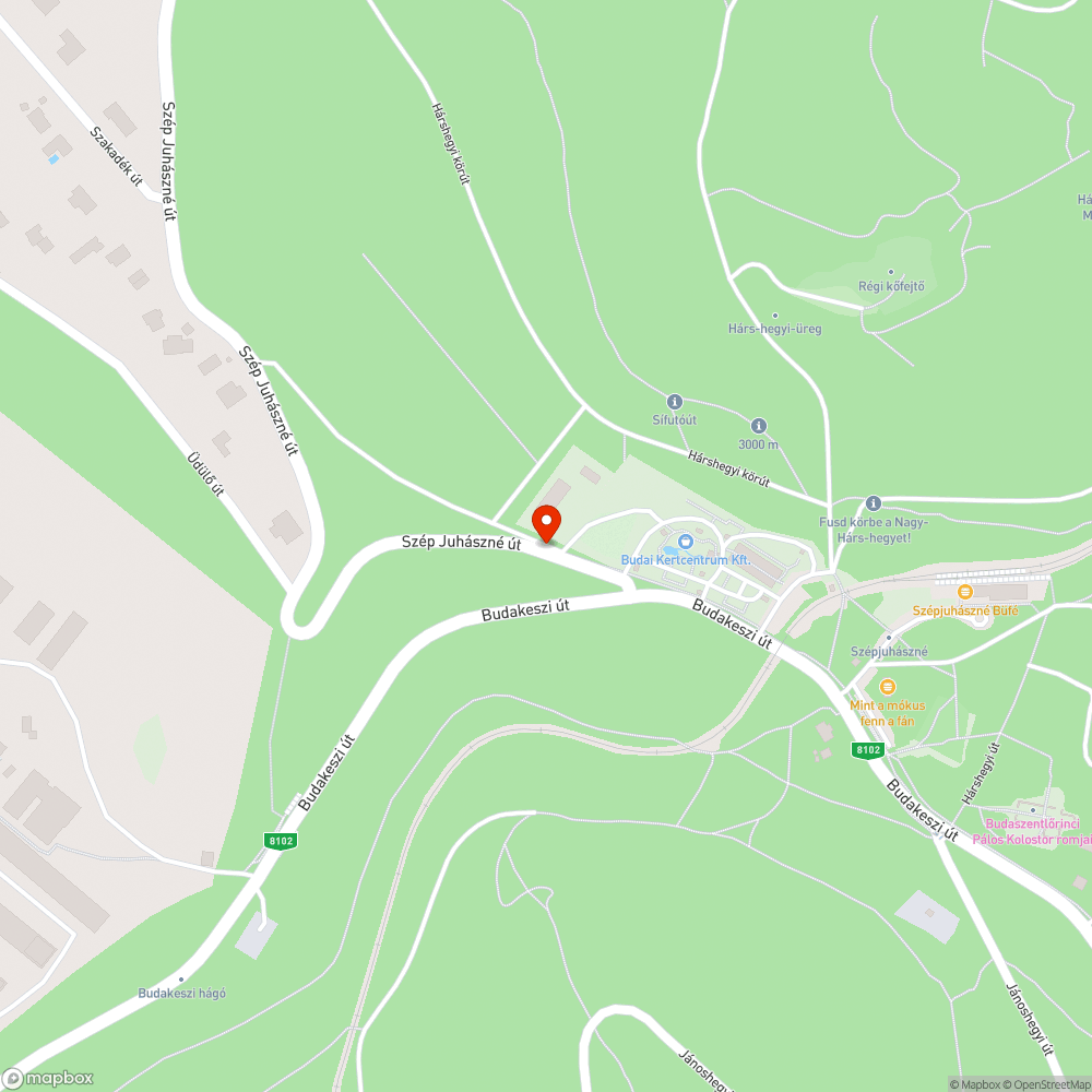 Útra belógó letört faág bejelentés helye