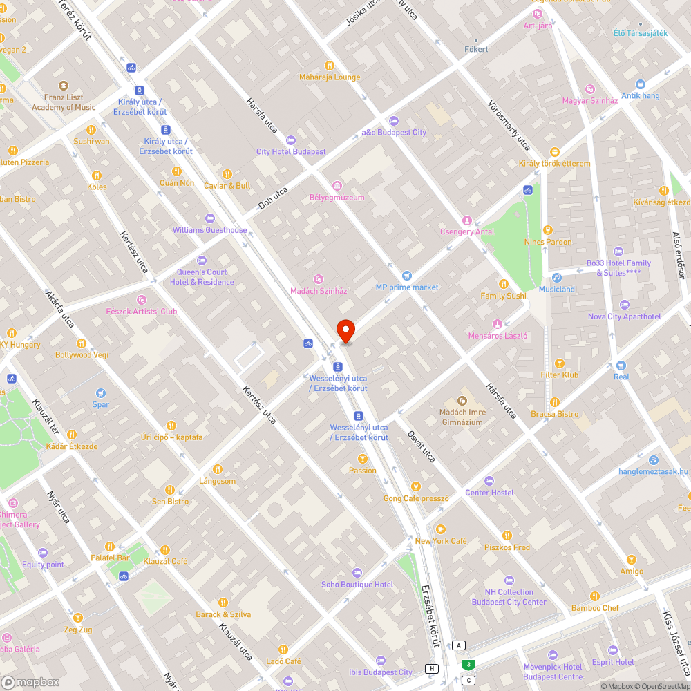 Hosszanti mély kátyú bejelentés helye