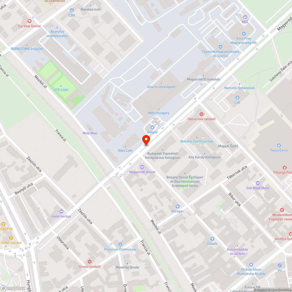 Kiszáradt fa bejelentés helye