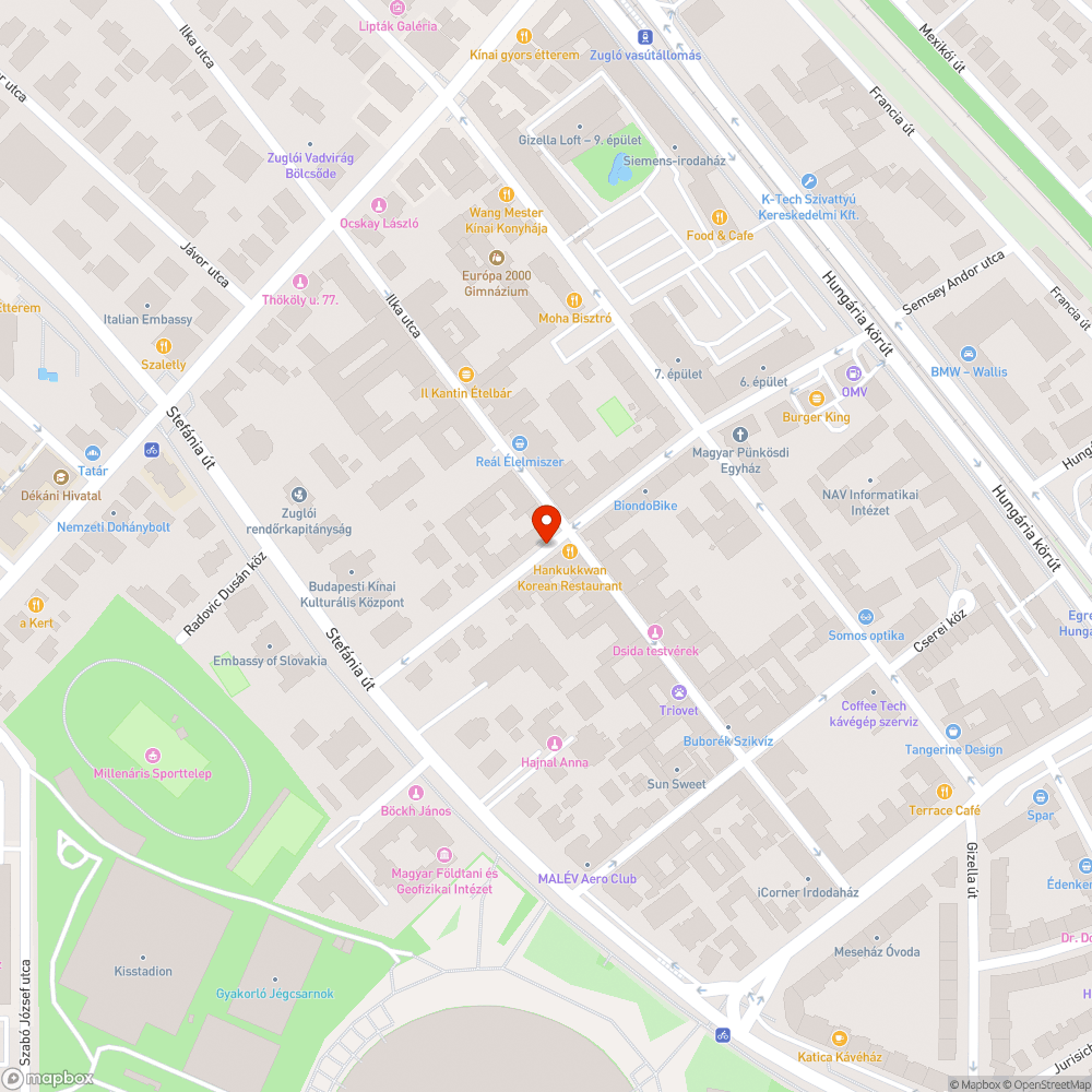 Kiszáradt fa bejelentés helye