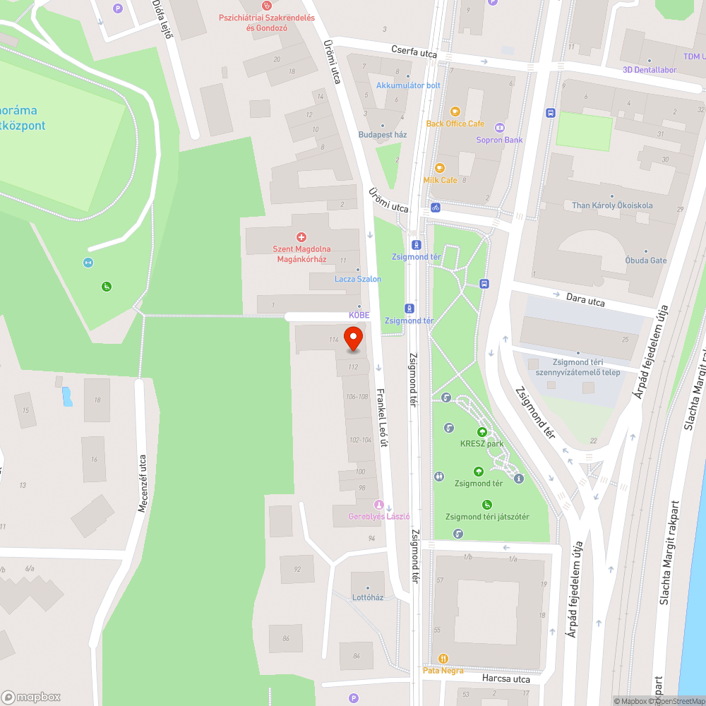 Tönkrement feljáró bejelentés helye