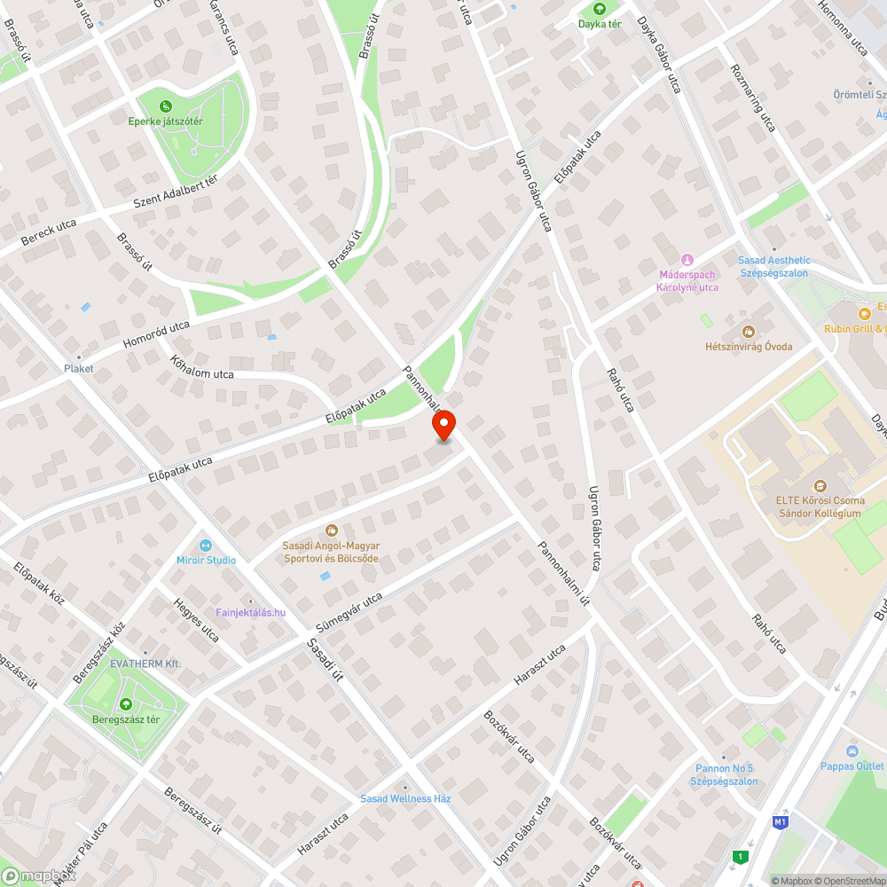 Pannonhalmi út 36. járdára lógó faágak bejelentés helye