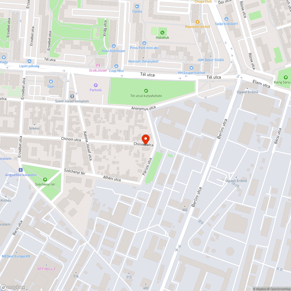 Elhagyott jármű bejelentés helye