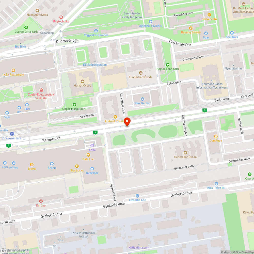 Besüllyedt útburkolat bejelentés helye