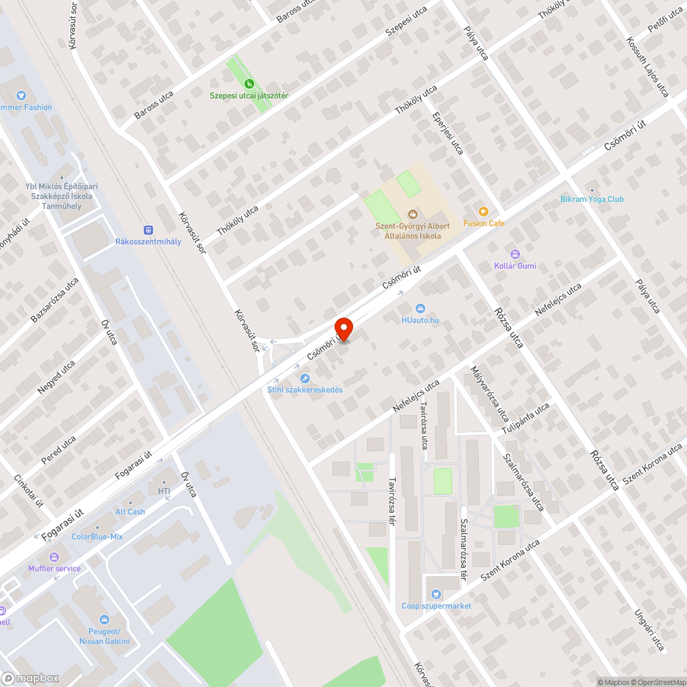 Csömöri úti felüljáró alatt, elhagyott gépjárművekz bejelentés helye