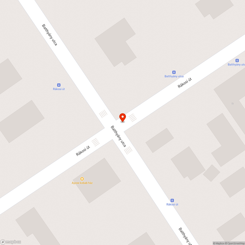Kátyú - Rákosi út-Batthyány u. sarok bejelentés helye