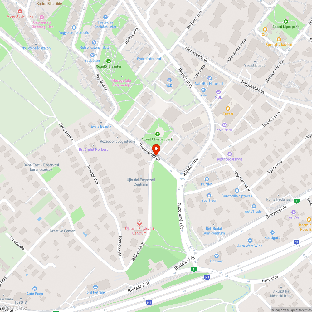 Mély kátyú bejelentés helye