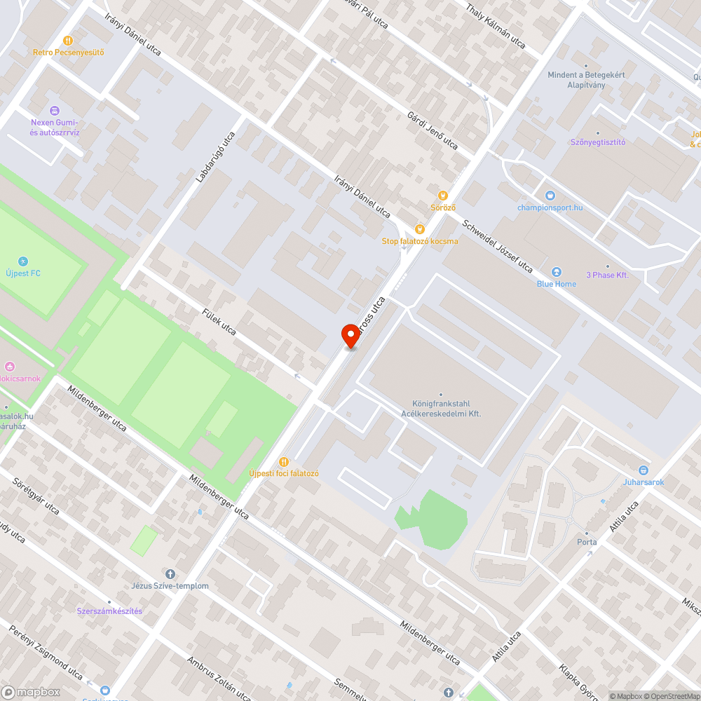 Sérült keret bejelentés helye