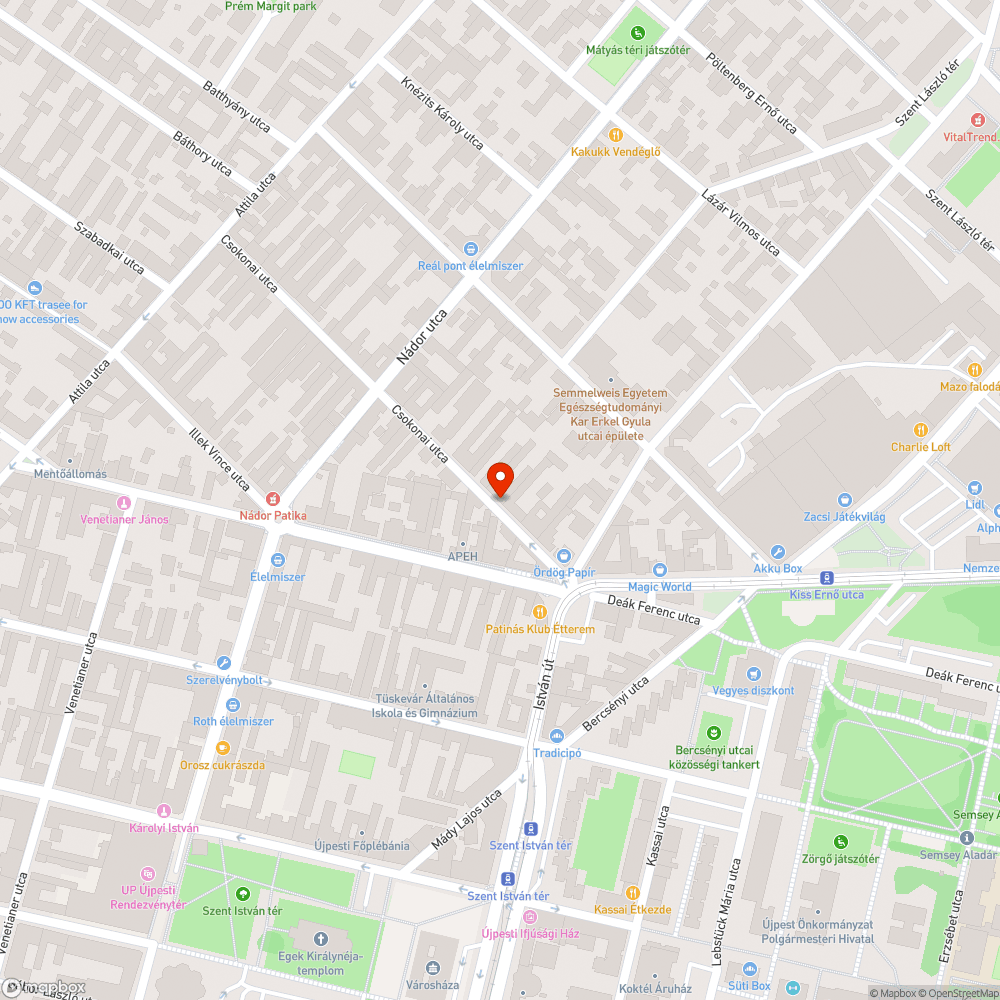 Megsüllyedt járda bejelentés helye