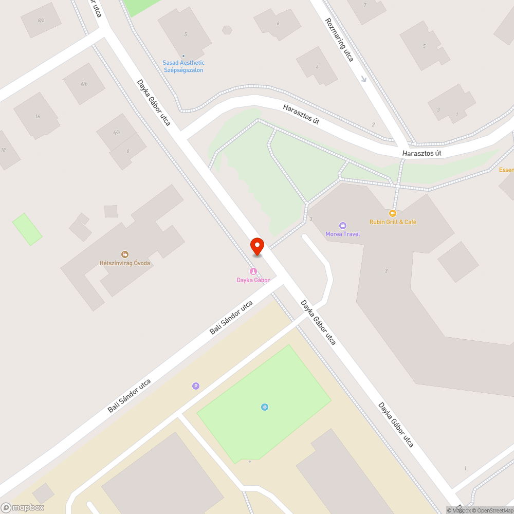 Bali Sándor - Dayka toklász bejelentés helye