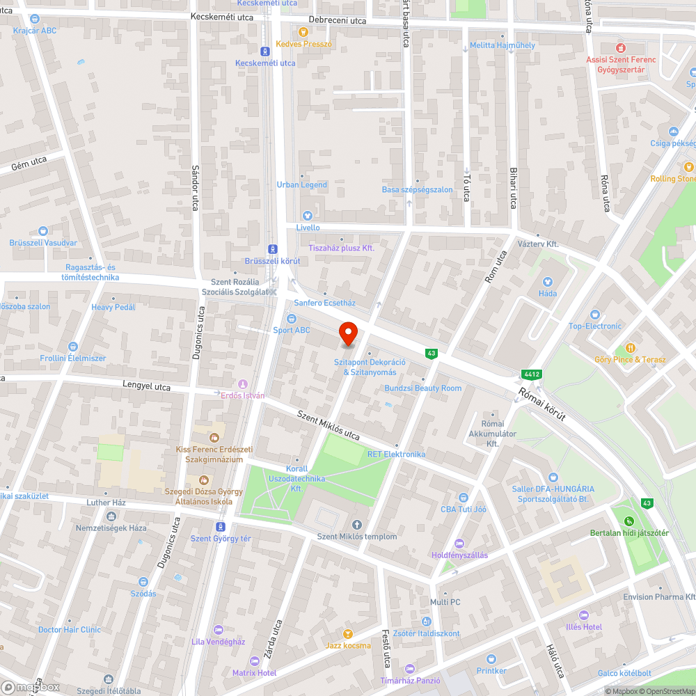 Járdára belógó faág bejelentés helye