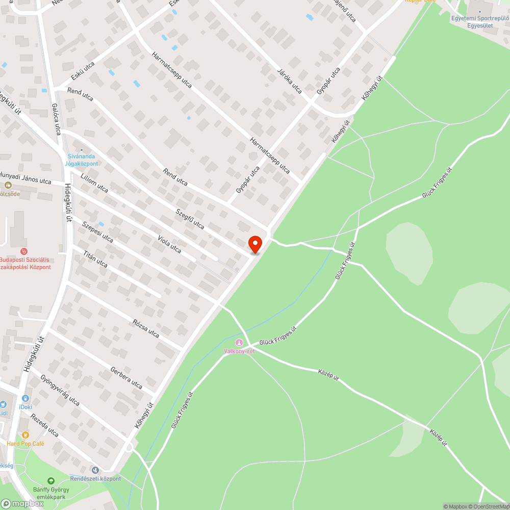 Kiparkolt zöldterület és zöldhulladék bejelentés helye