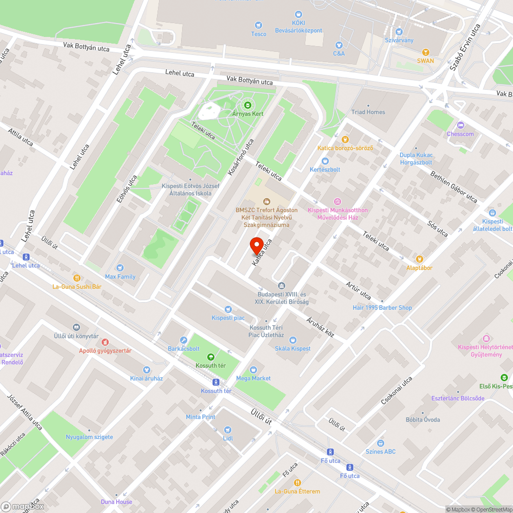 Elhagyott autó bejelentés helye