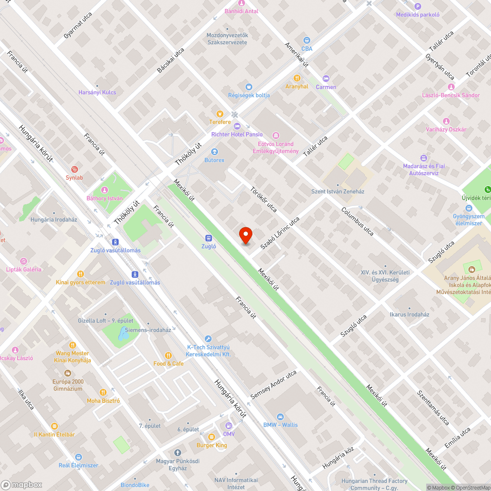 Kiszáradt fa bejelentés helye