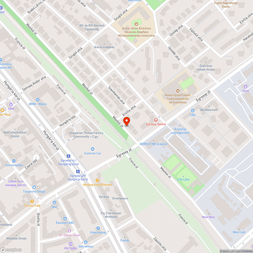 Kiszáradt fa bejelentés helye