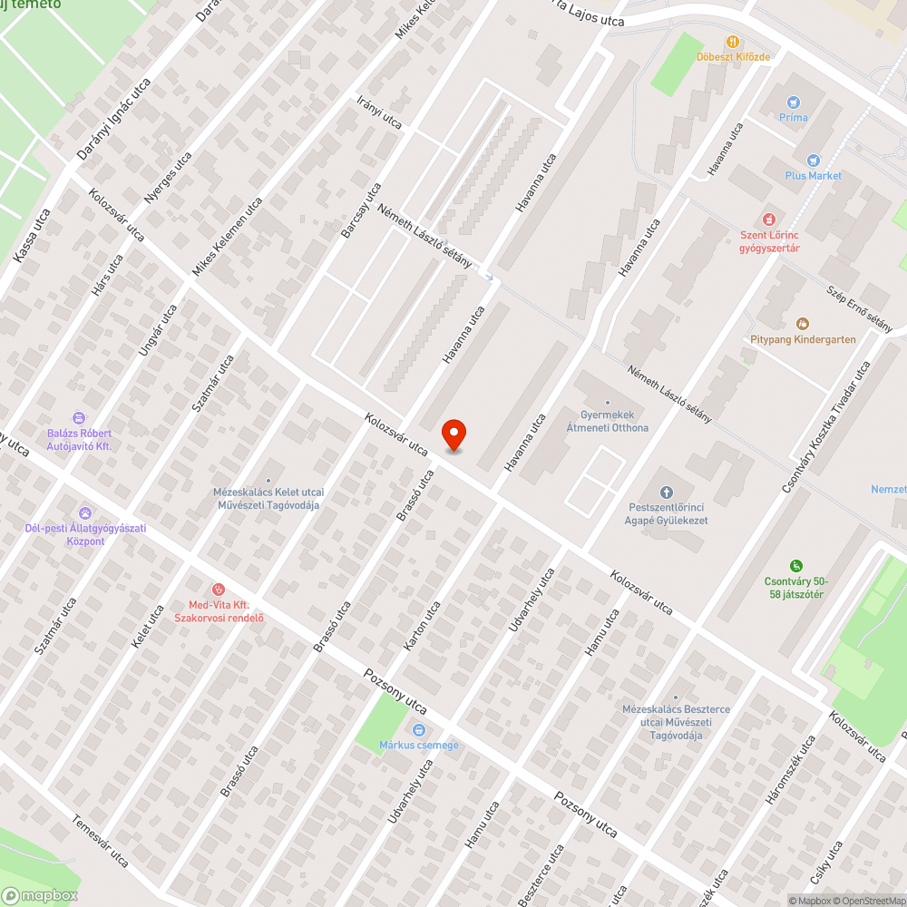 Térd magasságú gaz bejelentés helye