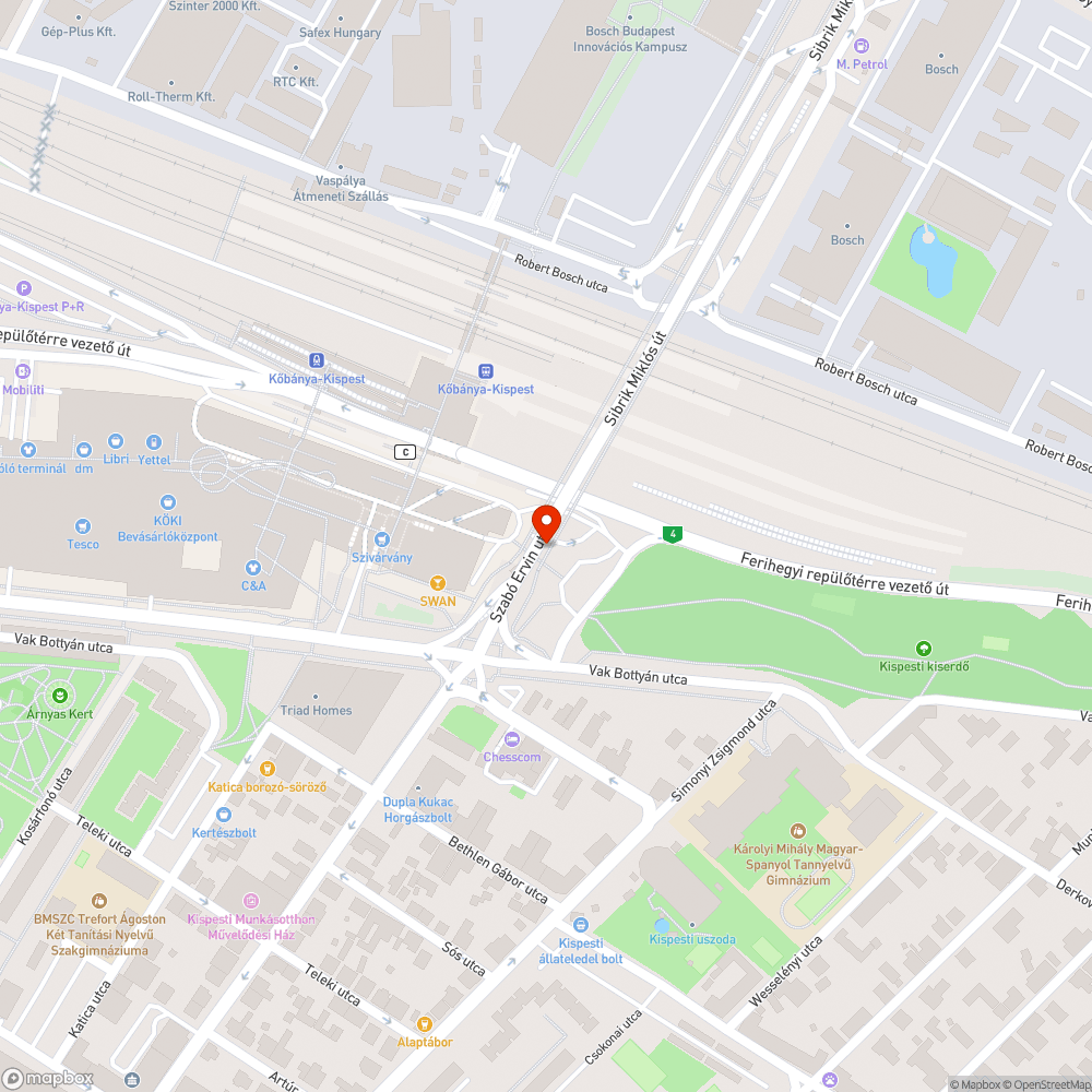 Kanális hiánya a felüljáró lábánál 5.0 bejelentés helye