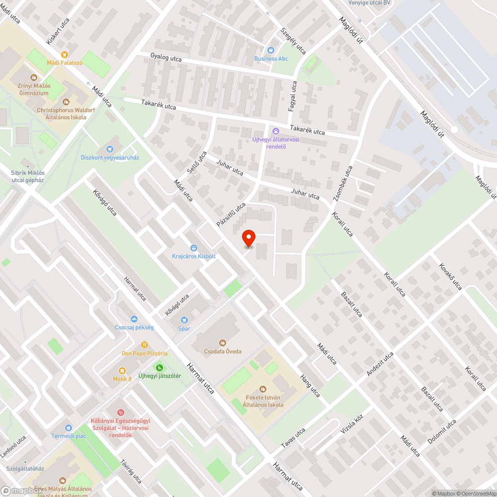 Egy nagyobb kupac szemét bejelentés helye