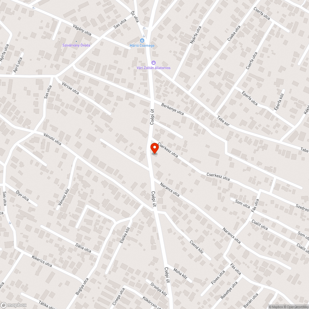 Kavicsos járda bejelentés helye