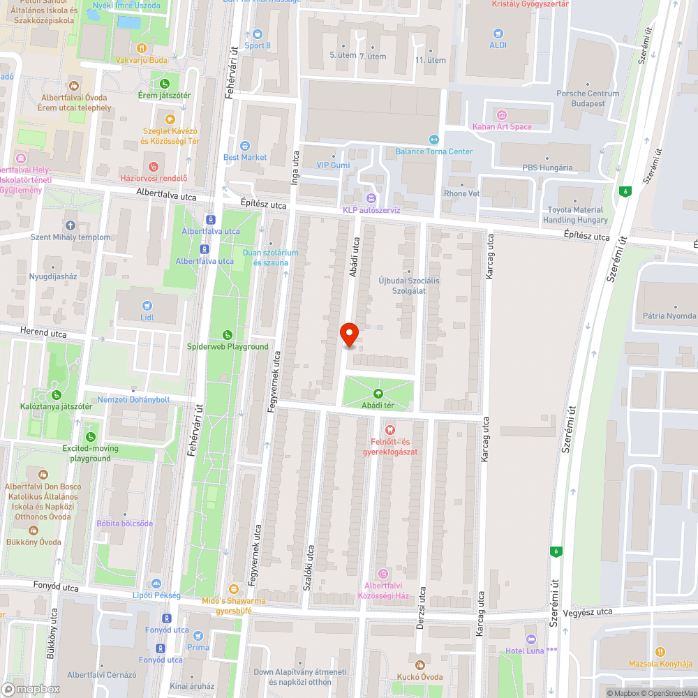 Botlásveszélyes járda bejelentés helye