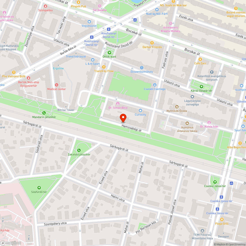 Kiszáradt fa bejelentés helye