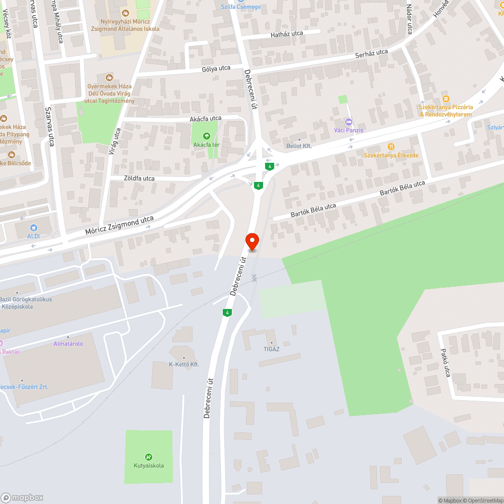 Szemetes zöldterület bejelentés helye