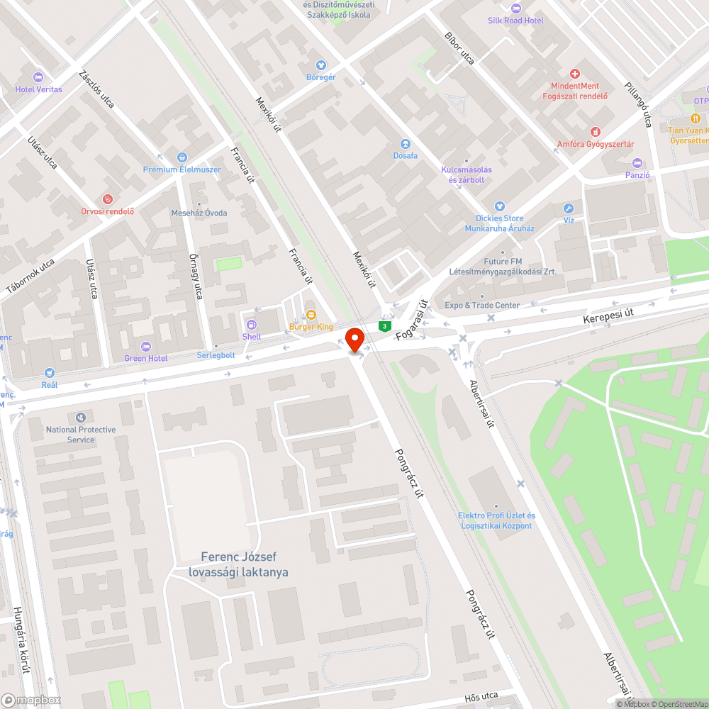 Rongálódott közmű fedél bejelentés helye