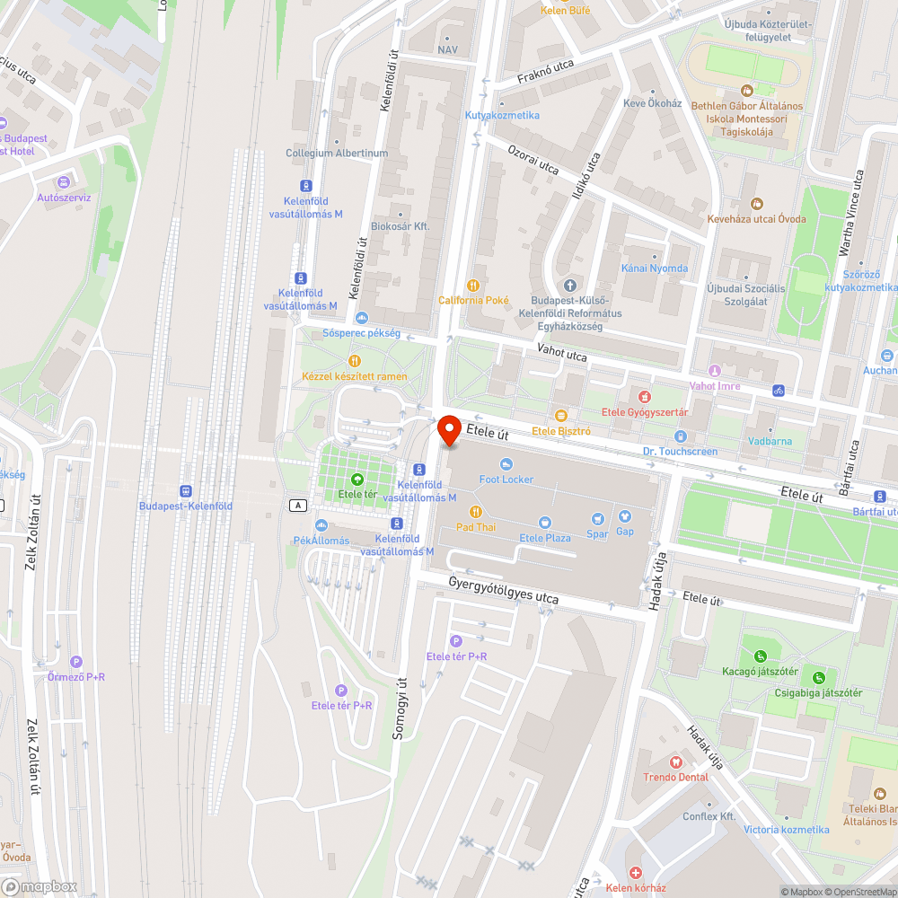 Utcán terjengő bűz bejelentés helye