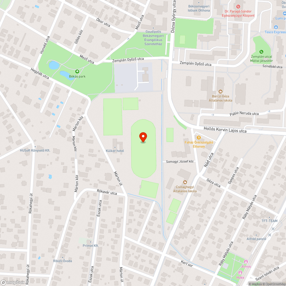 Elhanyagolt focipálya bejelentés helye