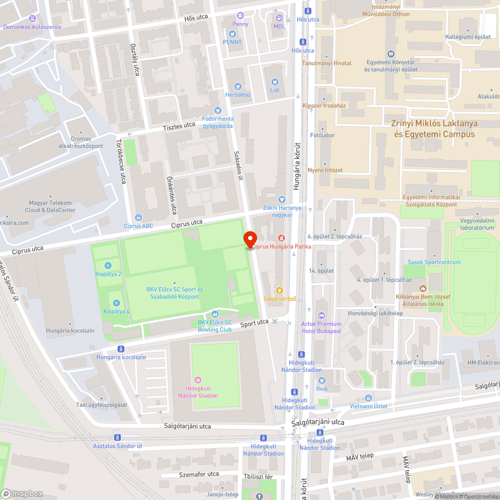 Gázos terület bejelentés helye