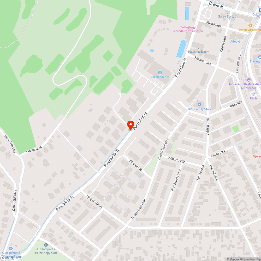 Szemét a patakban bejelentés helye