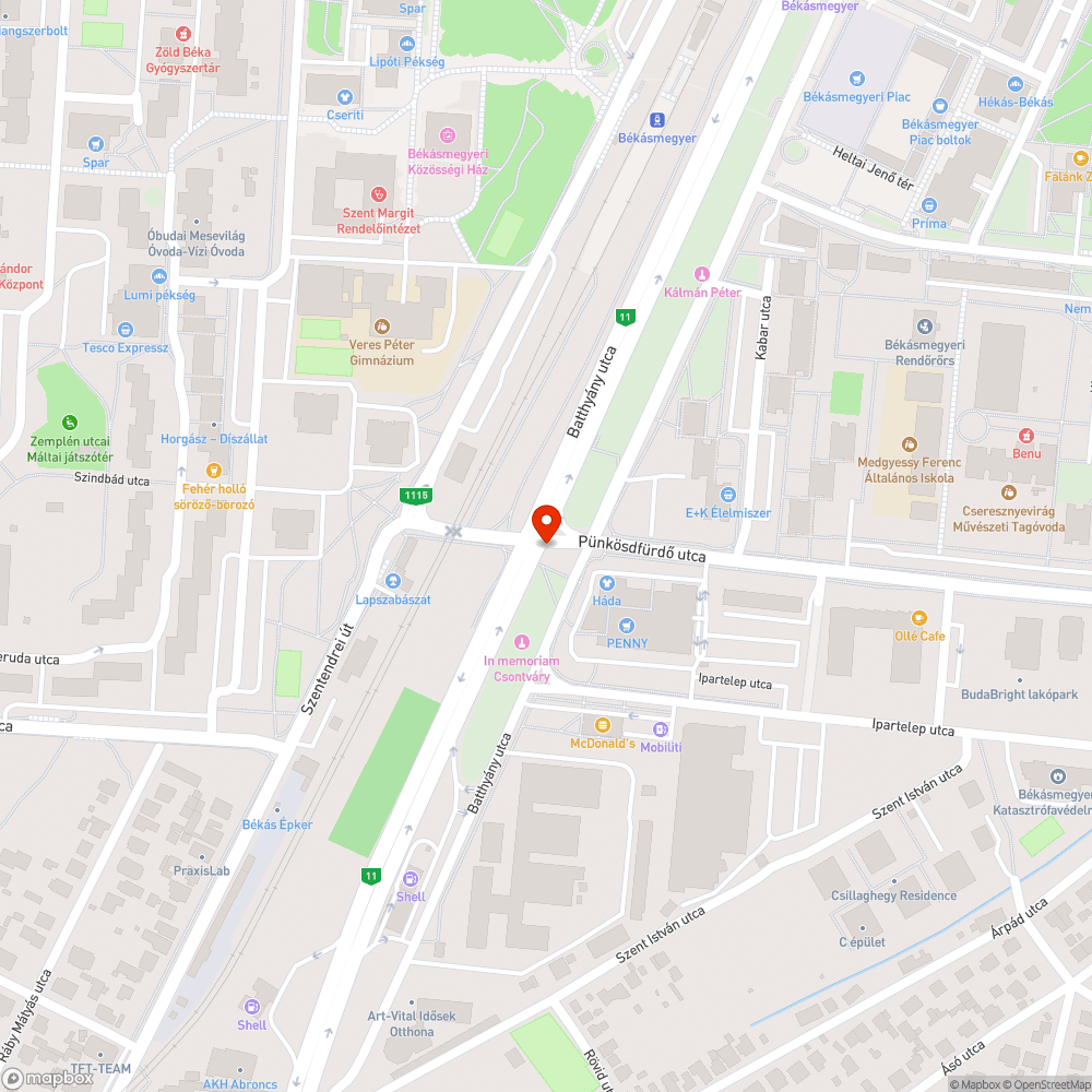 Törmelék és aszfalt darabok bejelentés helye