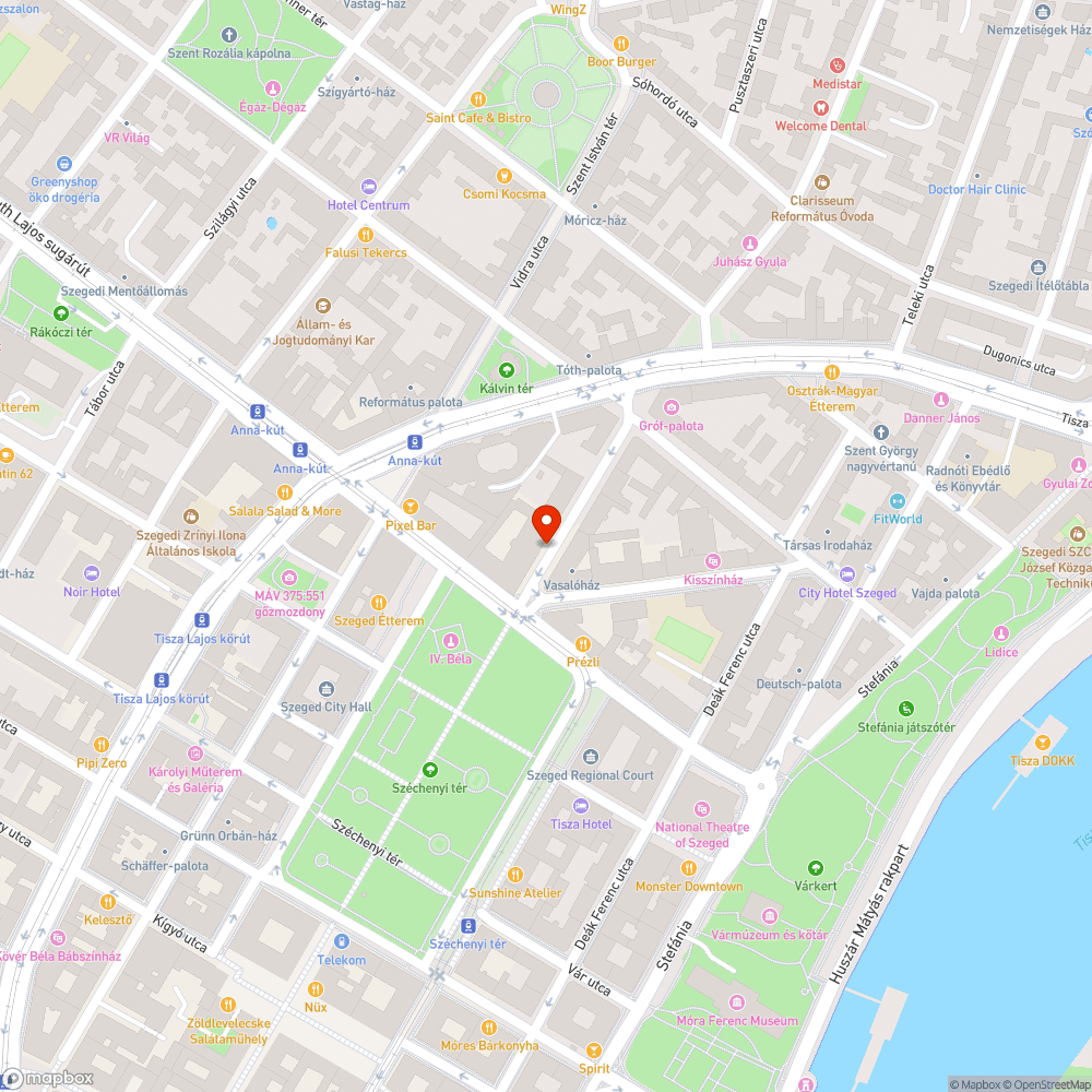 Takaréktár utcai kátyú bejelentés helye