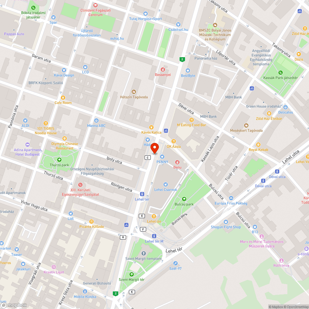 Életveszélyes bejelentés helye