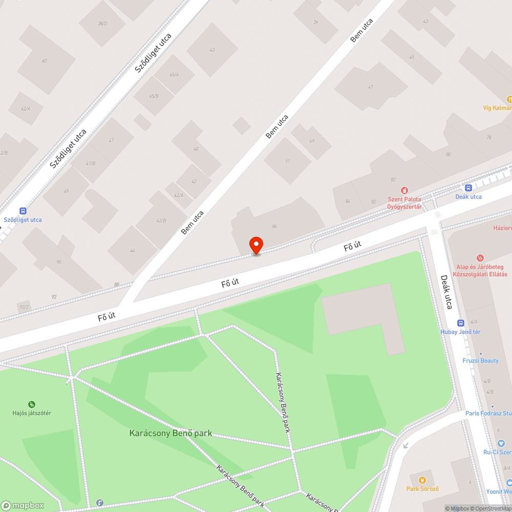 Mini Fő út bejelentés helye