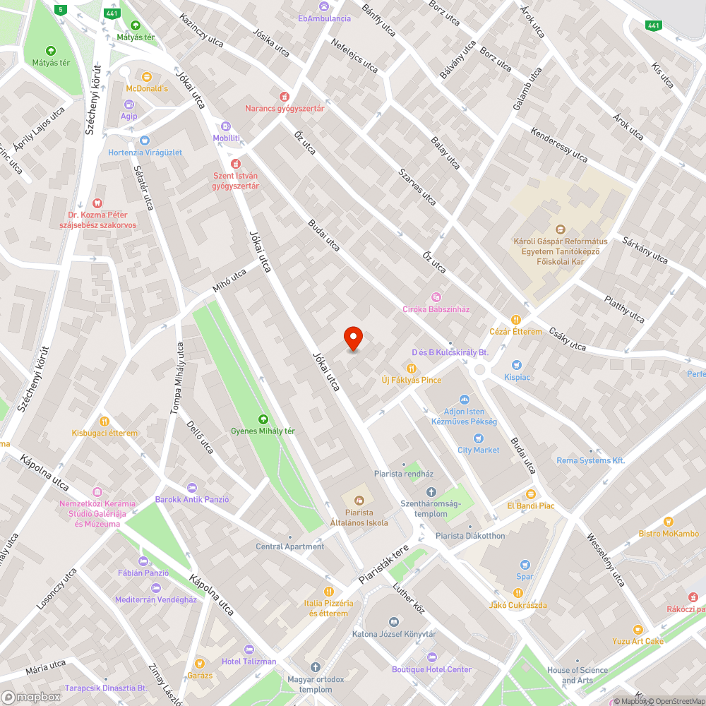 Kecskemét Jókai utca bejelentés helye