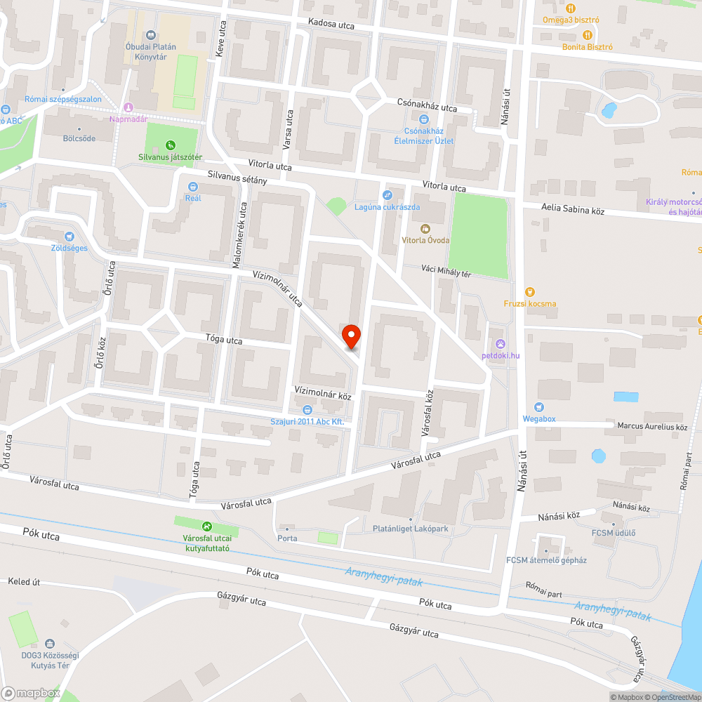 Kátyú bejelentés helye