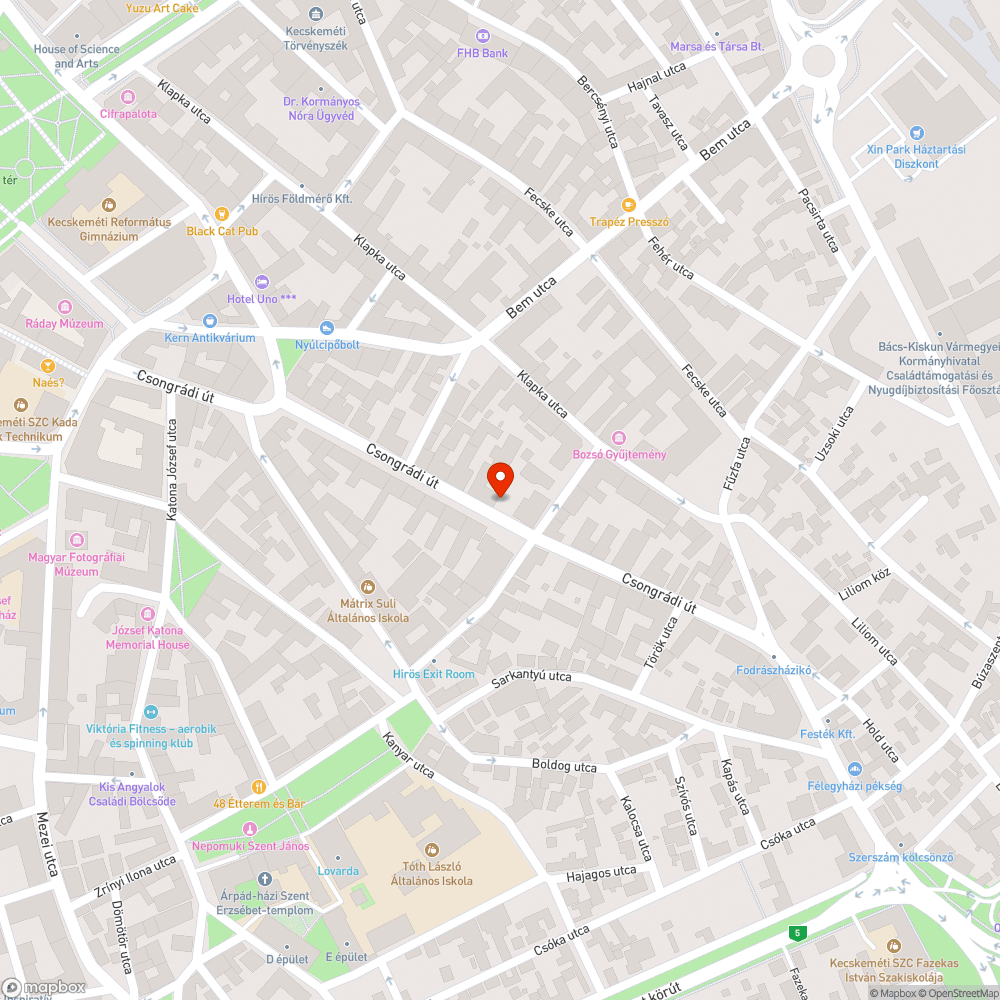 Sérült járda szakasz bejelentés helye