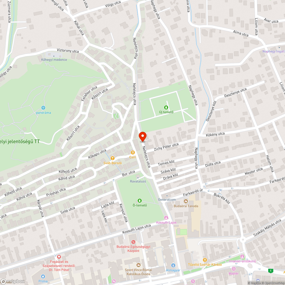 Elmozdult vízelvezető bejelentés helye