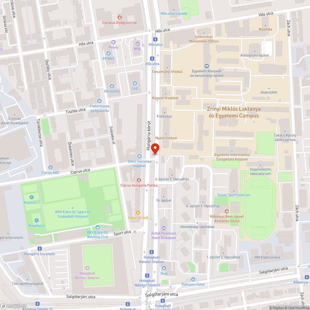 Kiszáradt fa bejelentés helye