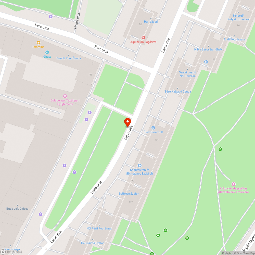 Kátyú a Lajos utcában bejelentés helye