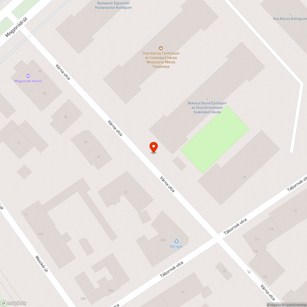 Kiszáradt fa bejelentés helye