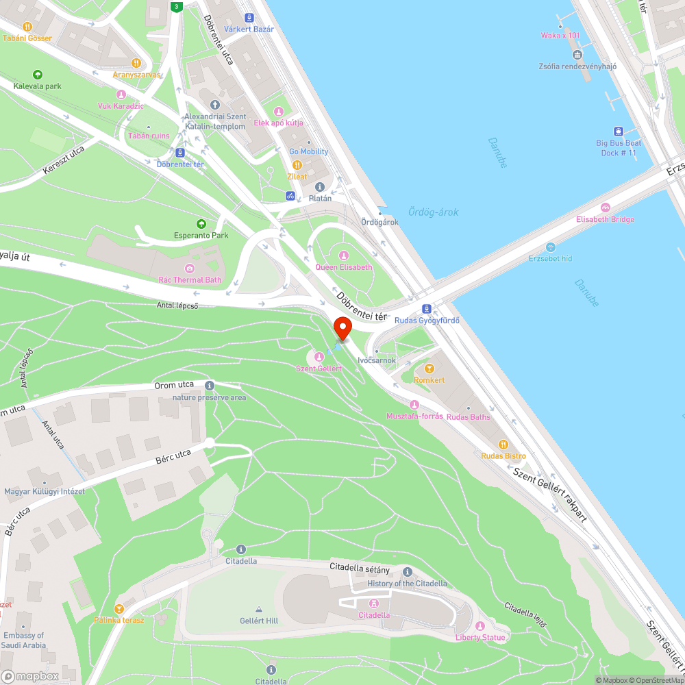 Nem működik a Gellért-hegyi vízesés bejelentés helye